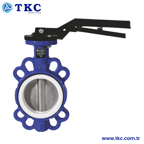 TKC3431 Wafer Type Butterfly Valve PTFE Seat AISI304 Disc